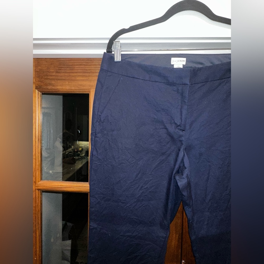 EUC J Crew Size 10 Navy Blue Ankle Cropped Dress Casual Pants‎ - Picture 3 of 13